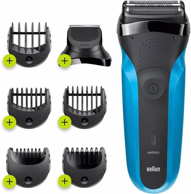 Braun Series 3 310BT Scheerapparaat met scheerblad Trimmer Zwart, Blauw