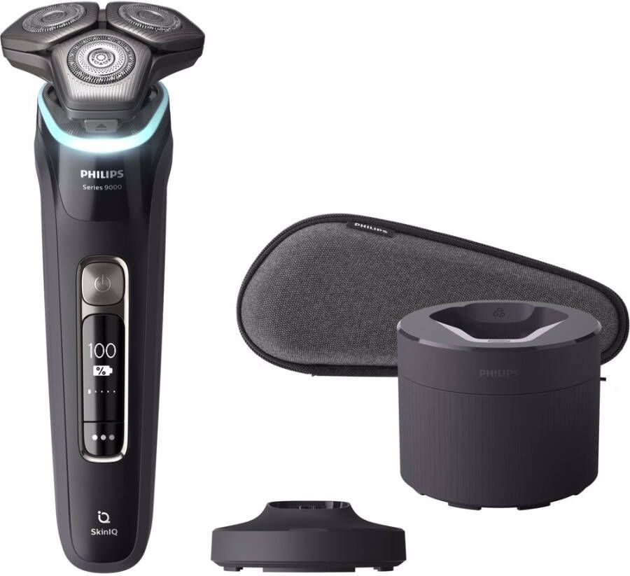 Philips Elektrisch scheerapparaat Series 9000 S9986/55 Pressure Guard sensor, flexibele 360 graden scheerkoppen, dual SteelPrecision lemmeten & geïntegreerde precisietrimmer