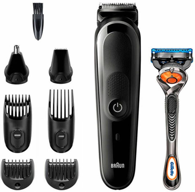 Braun Multifunctionele trimmer 8 in 1 multi grooming kit 5 MGK5260 Gezichtshaartrimmer, baardtrimmer en tondeuse voor heren