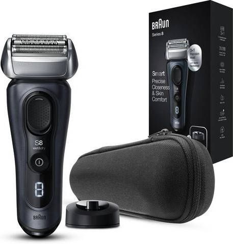 Braun Series 8 8413s stand + case Scheerapparaat Grijs