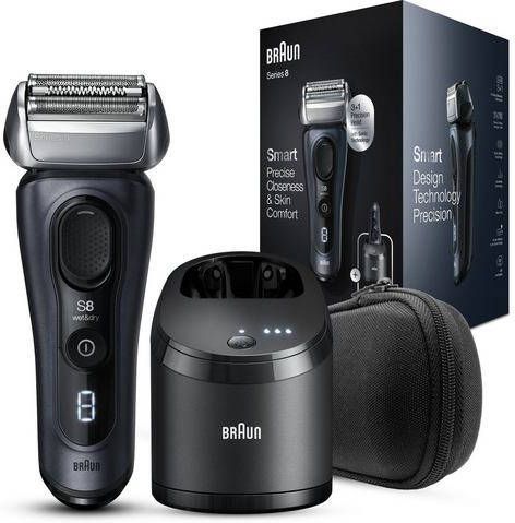 Braun Elektrisch scheerapparaat Series 8 8453cc Systeem wet&dry, 4 in 1 reinigingsstation(SmartCare center )