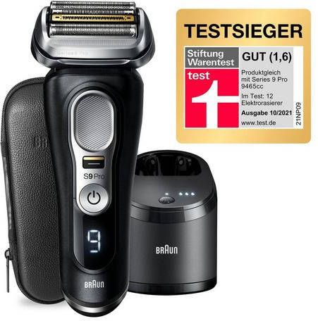 Braun Elektrisch scheerapparaat Series 9 Pro 9460cc 4+1 scheerkop met prolift trimmer, 60 min. accucapaciteit, wet&dry