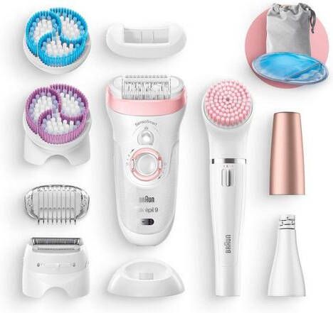 Braun Epilator Silk épil 9 975 6 in 1 Draadloze Wet&Dry ontharing – epilator, scheerapparaat, peeling, reinigingskit voor gezicht en lichaam