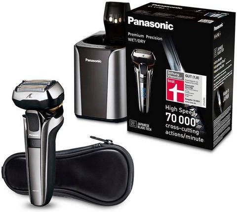 Panasonic Elektrisch scheerapparaat ES LV9Q S803 met ultraflexibele 5d scheerkop, nat en droogscheerapparaat met reinigingsstation