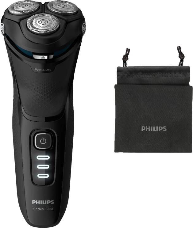 Philips S3233/52 Series 3000 100% Elektrisch Scheerapparaat 27 Zelfslijpende Mesjes 5 Richtingen + Reisset