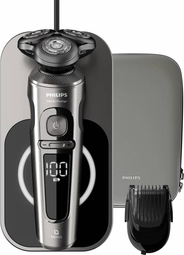 Philips Elektrisch scheerapparaat Series 9000 Prestige SP9860/16 met nano tech precisiemessen, baardtrimmer, qi laadpad